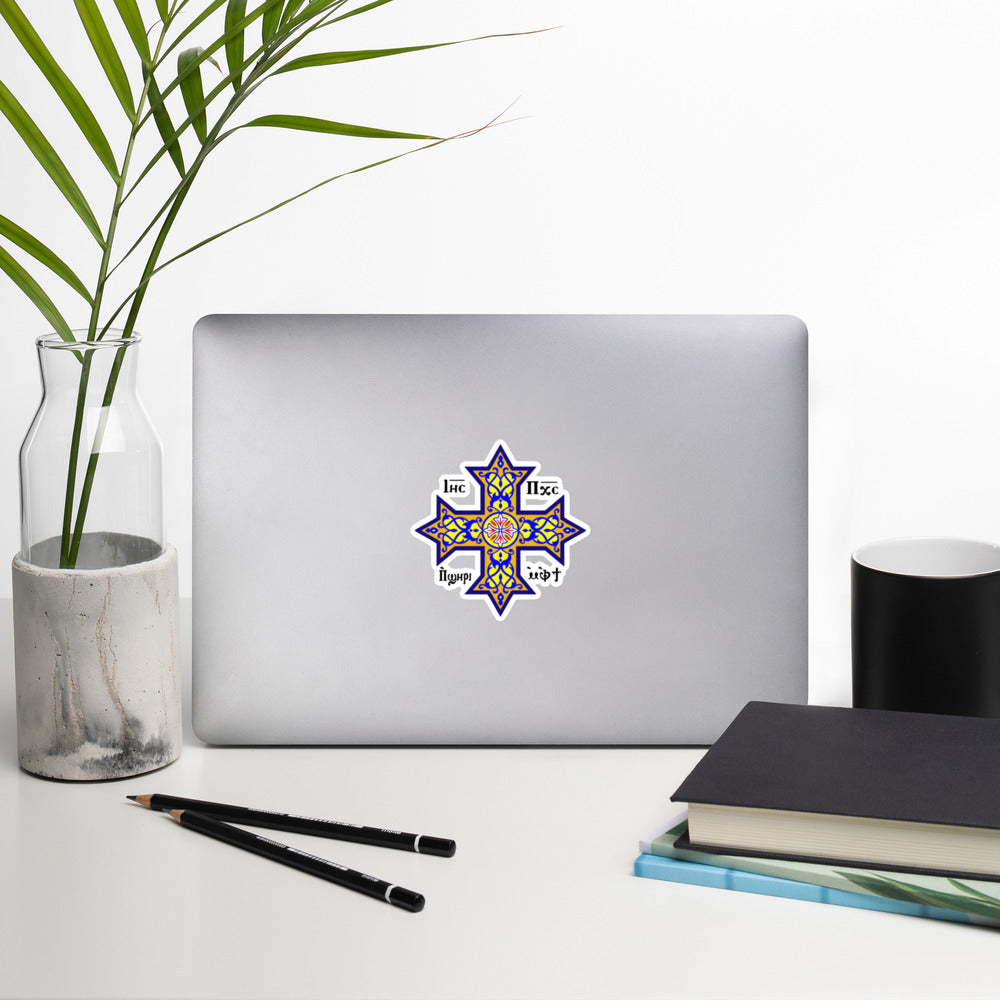 Bubble-free stickers - Coptic Cross 3