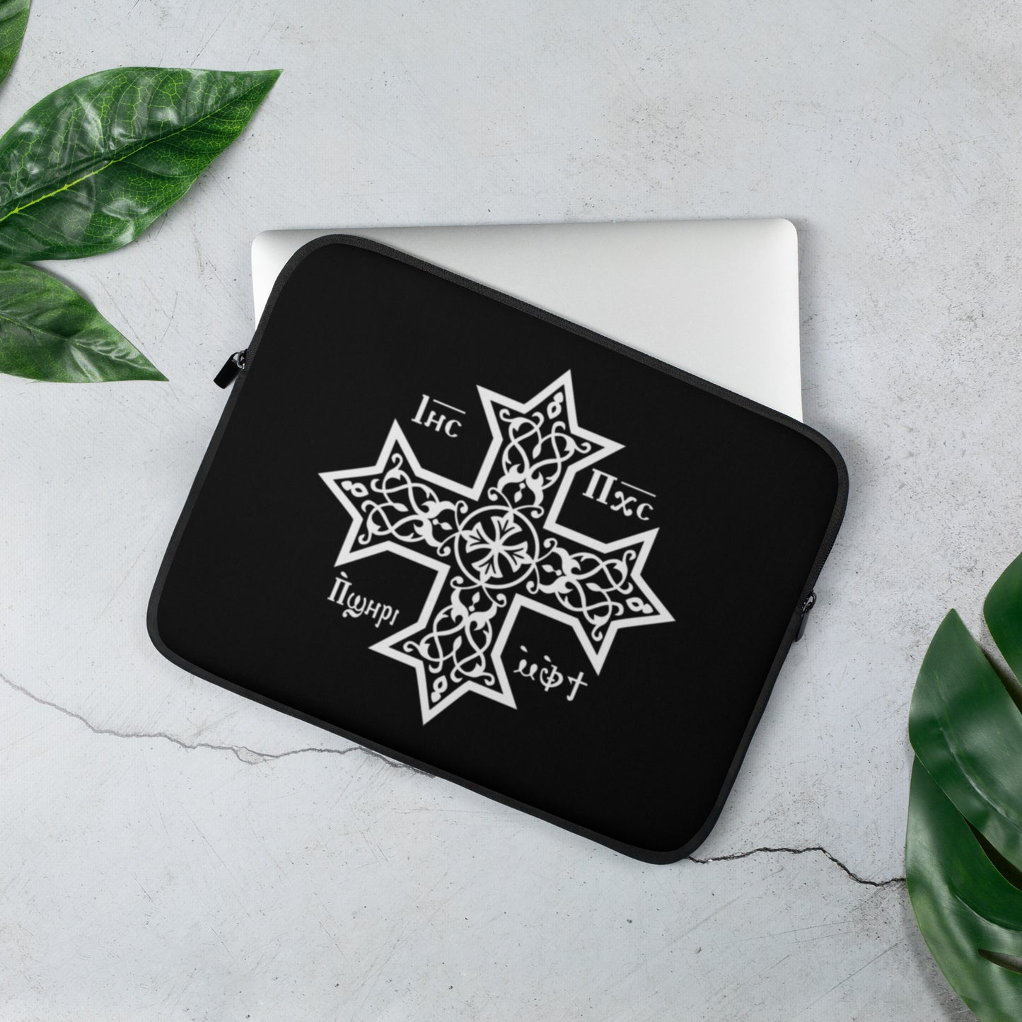 Coptic Cross (Black) Laptop Sleeve