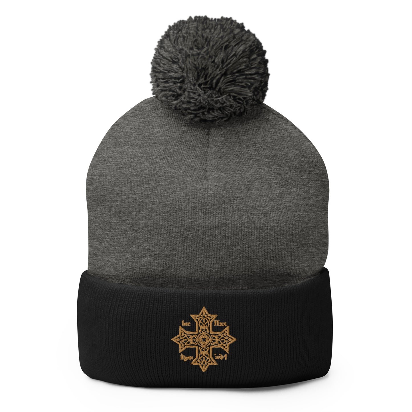 Pom-Pom Beanie - Coptic Cross