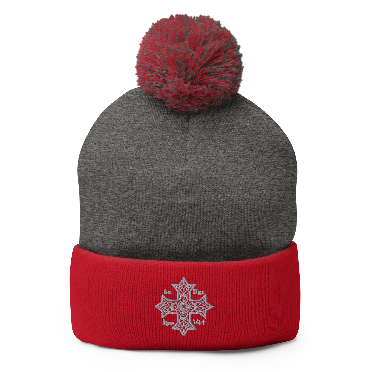 Pom-Pom Beanie - Coptic Cross