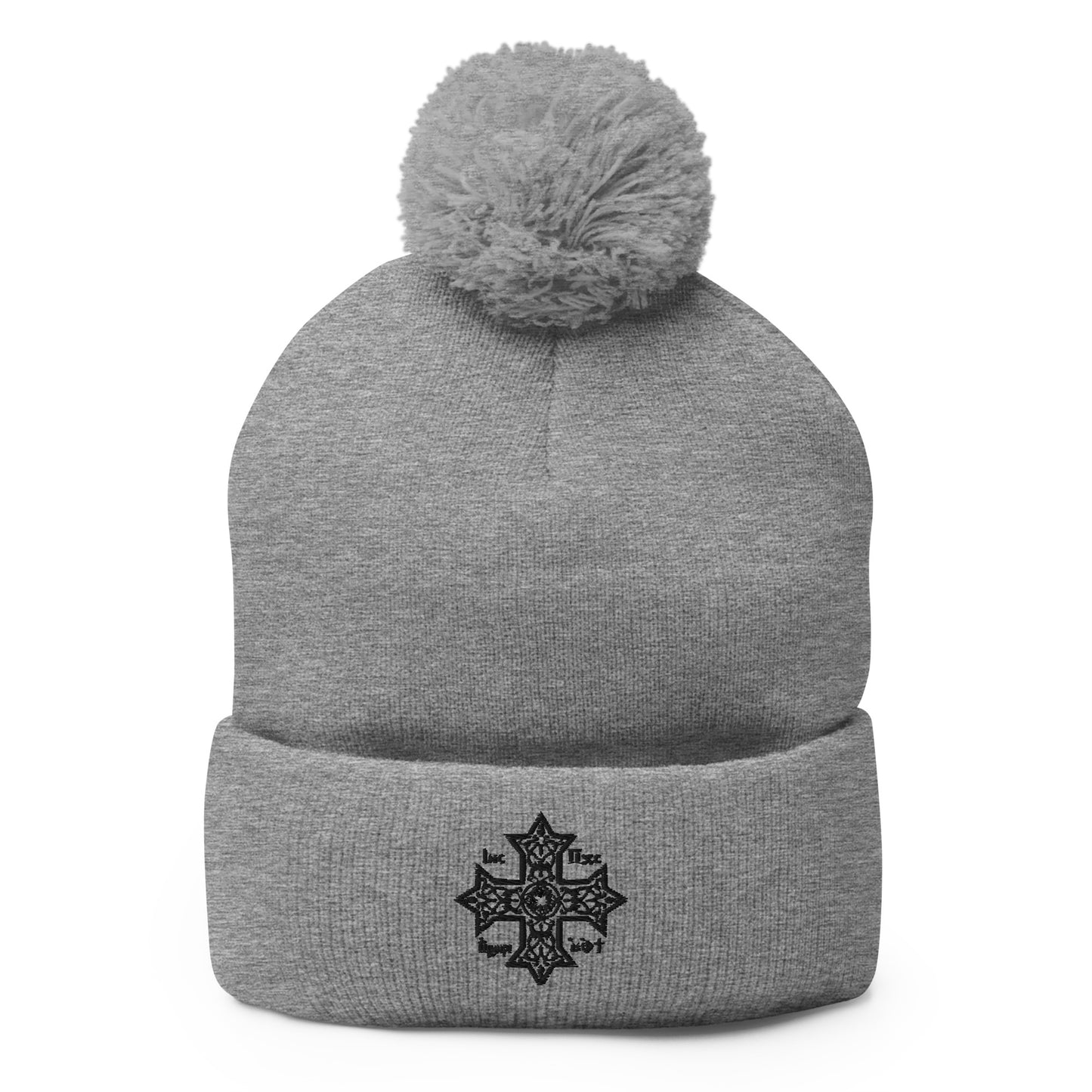 Pom-Pom Beanie - Coptic Cross