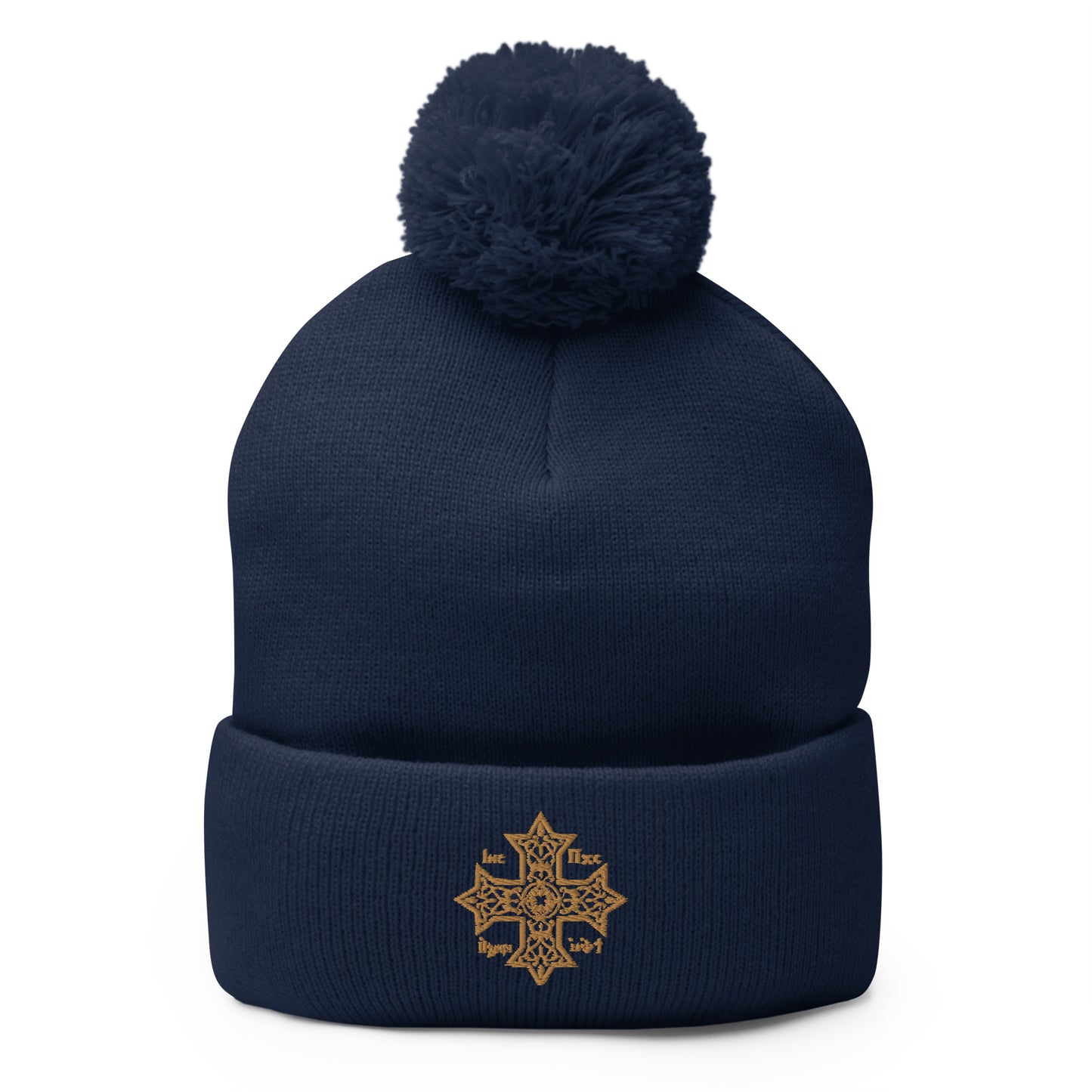 Pom-Pom Beanie - Coptic Cross