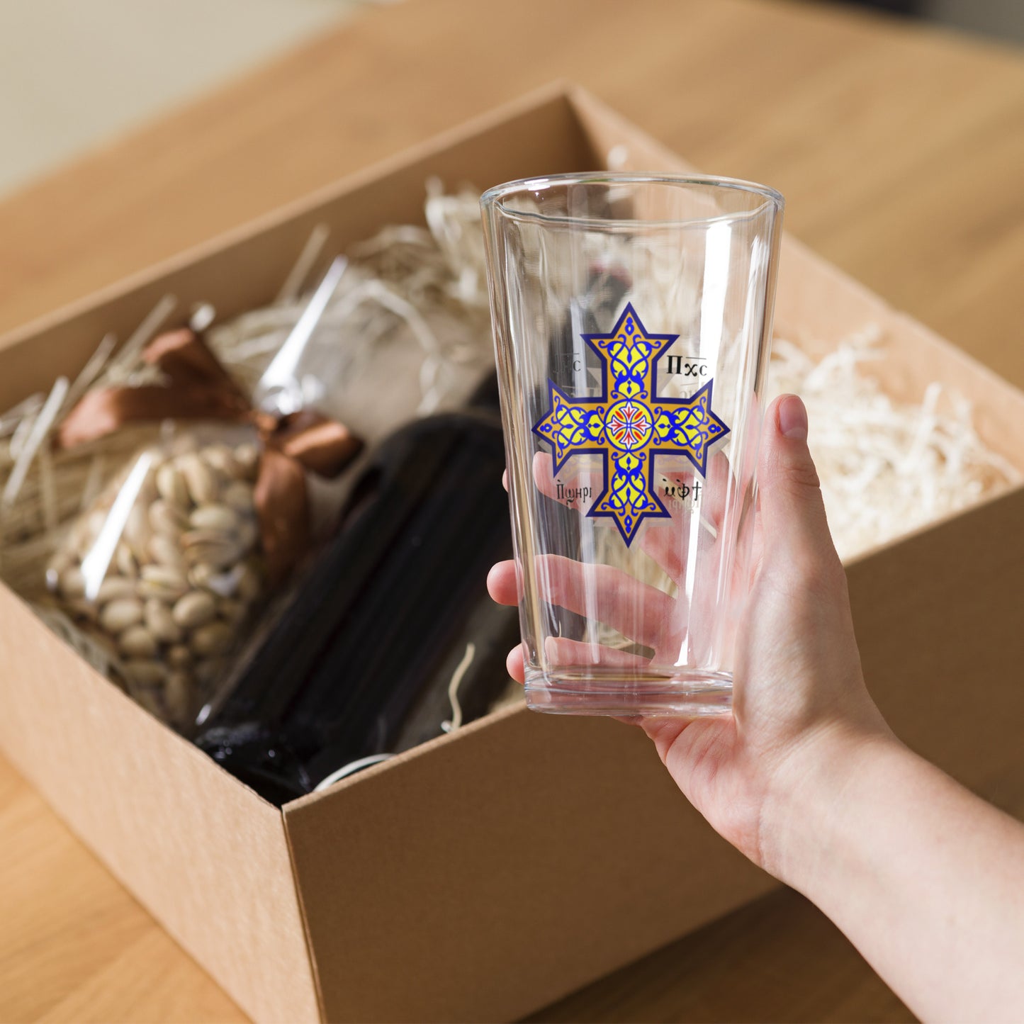 Pint Glass - Coptic Cross