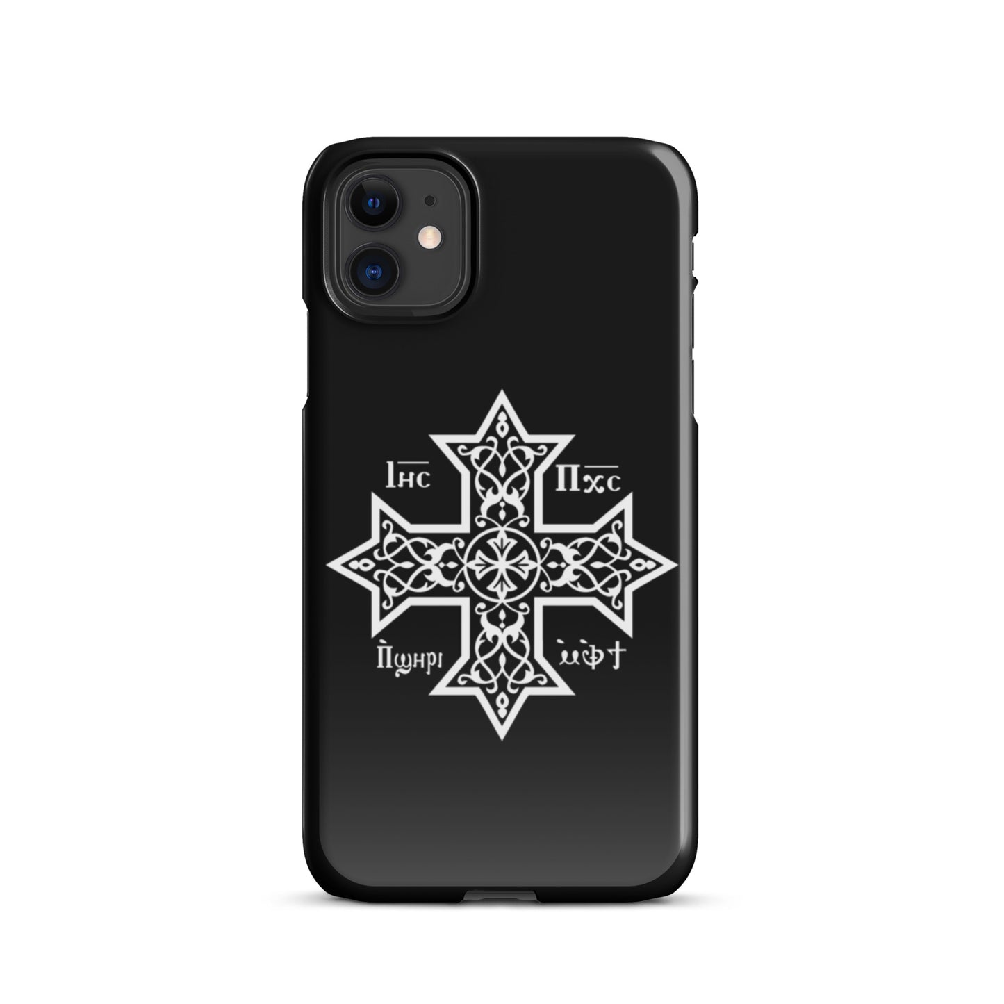 Snap case for iPhone® - Coptic Cross (Black)