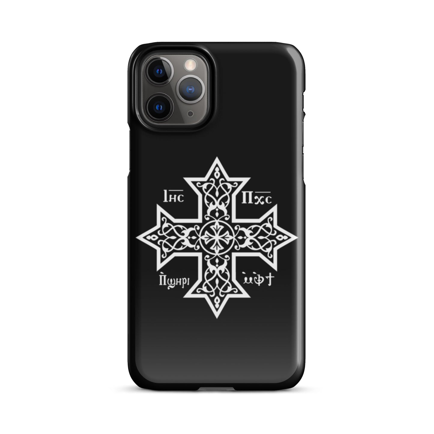 Snap case for iPhone® - Coptic Cross (Black)