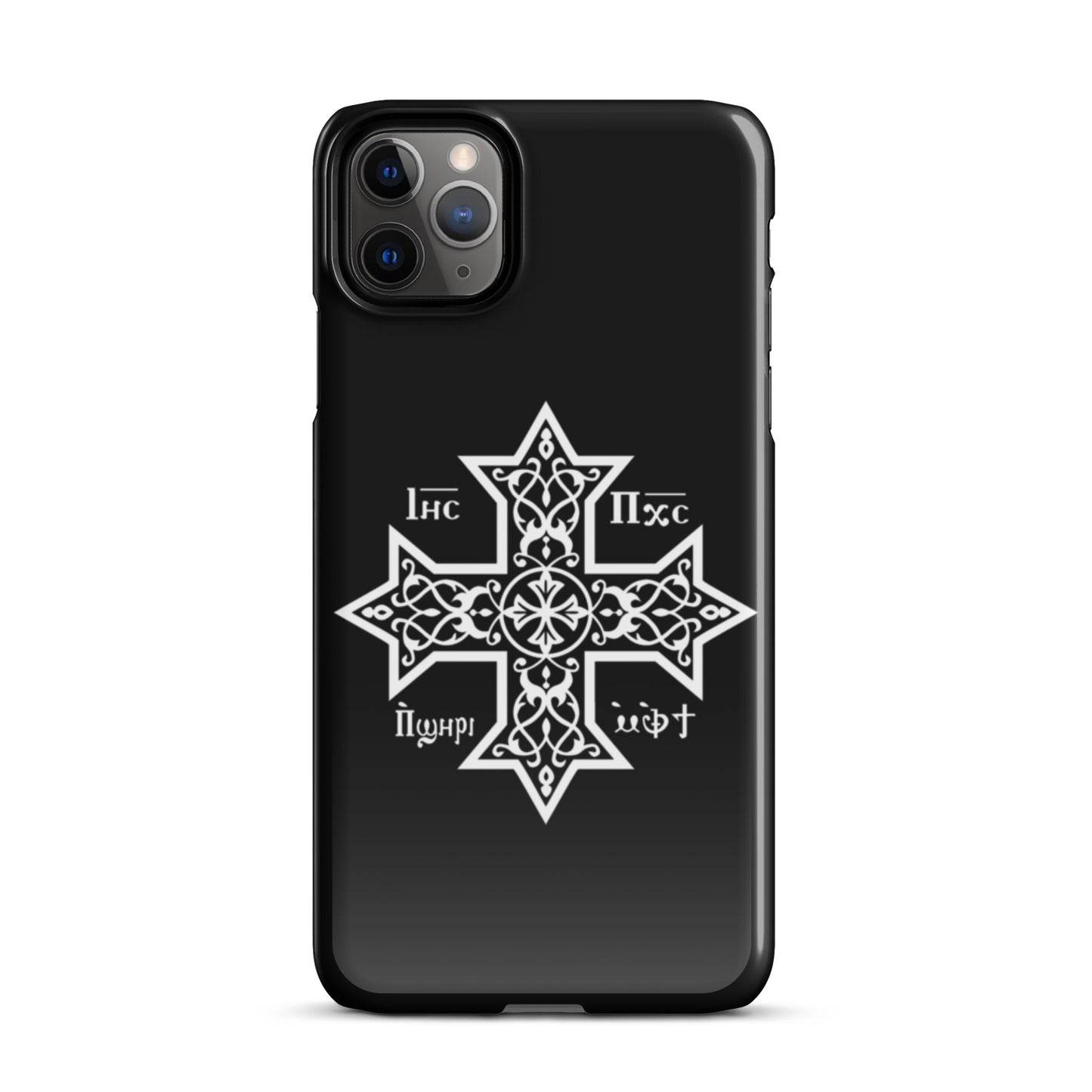 Snap case for iPhone® - Coptic Cross (Black)