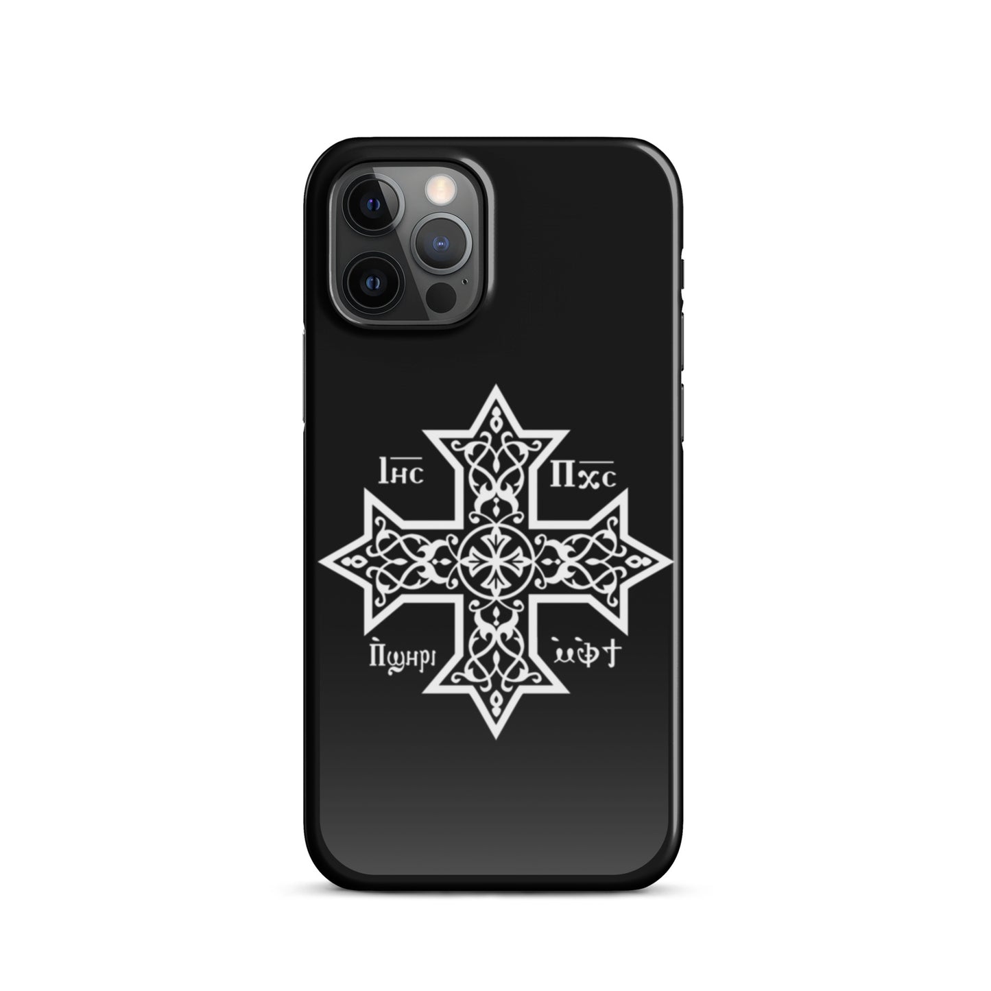 Snap case for iPhone® - Coptic Cross (Black)