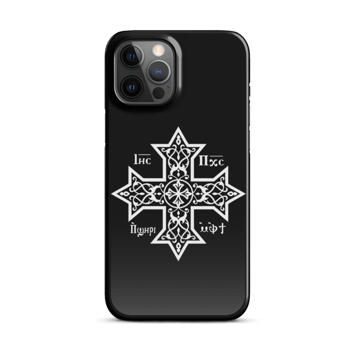 Snap case for iPhone® - Coptic Cross (Black)