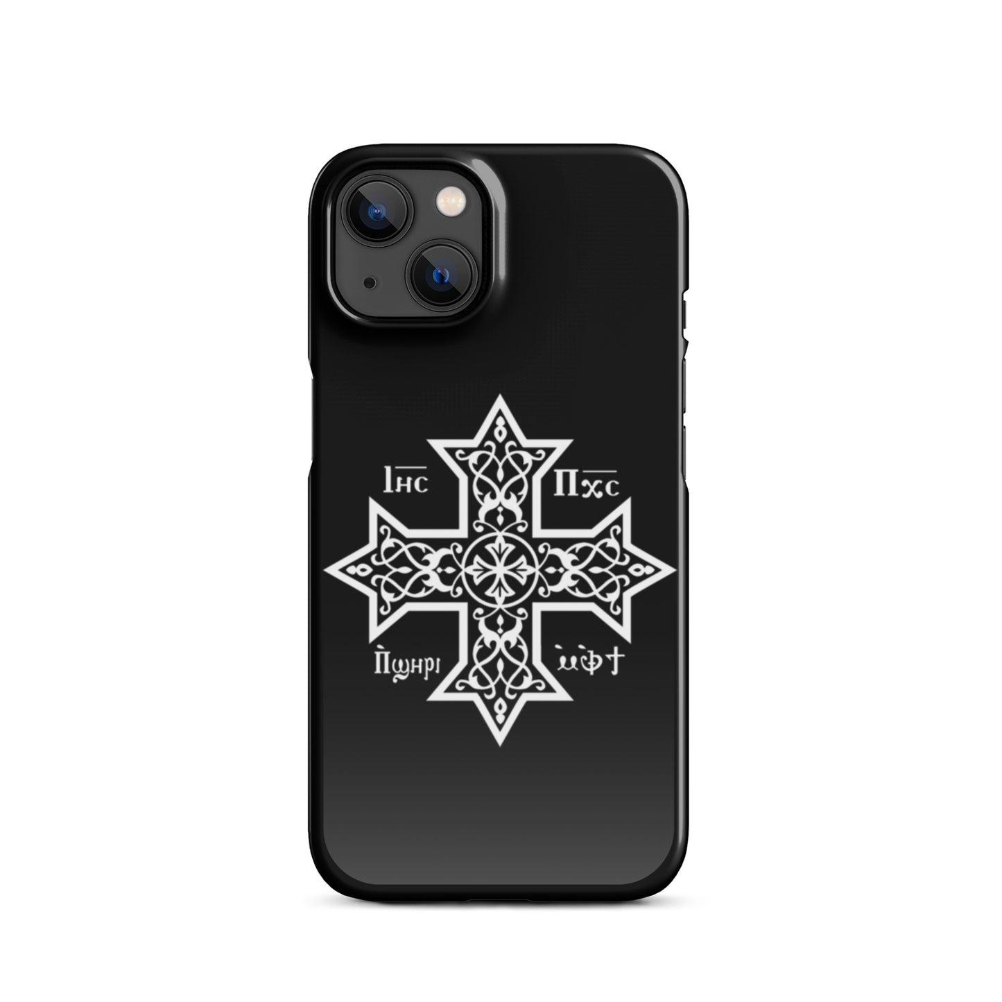 Snap case for iPhone® - Coptic Cross (Black)