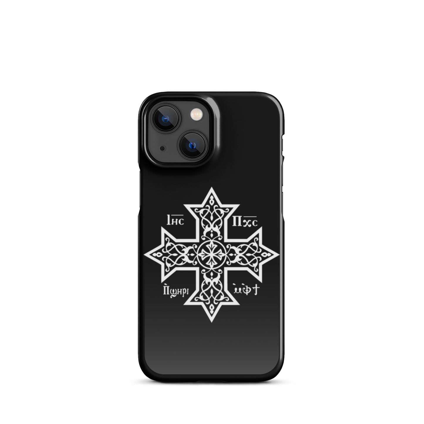 Snap case for iPhone® - Coptic Cross (Black)