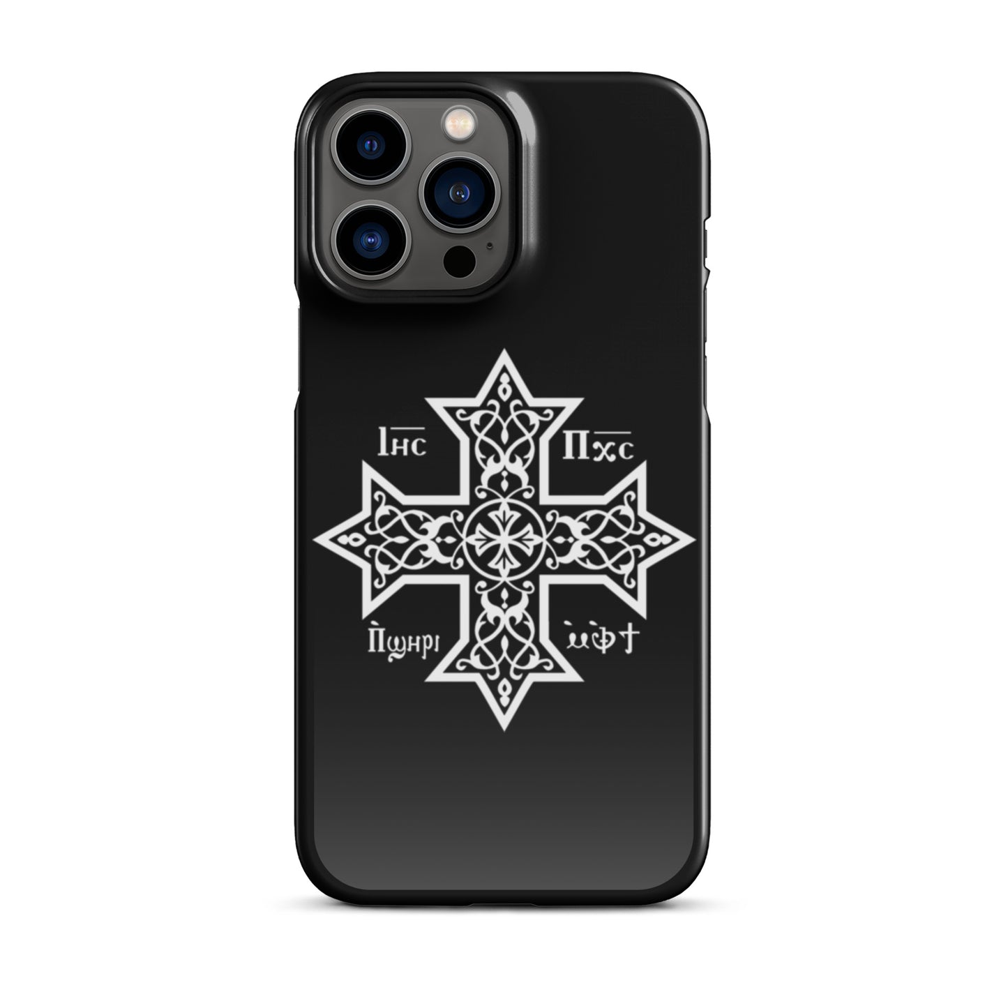 Snap case for iPhone® - Coptic Cross (Black)