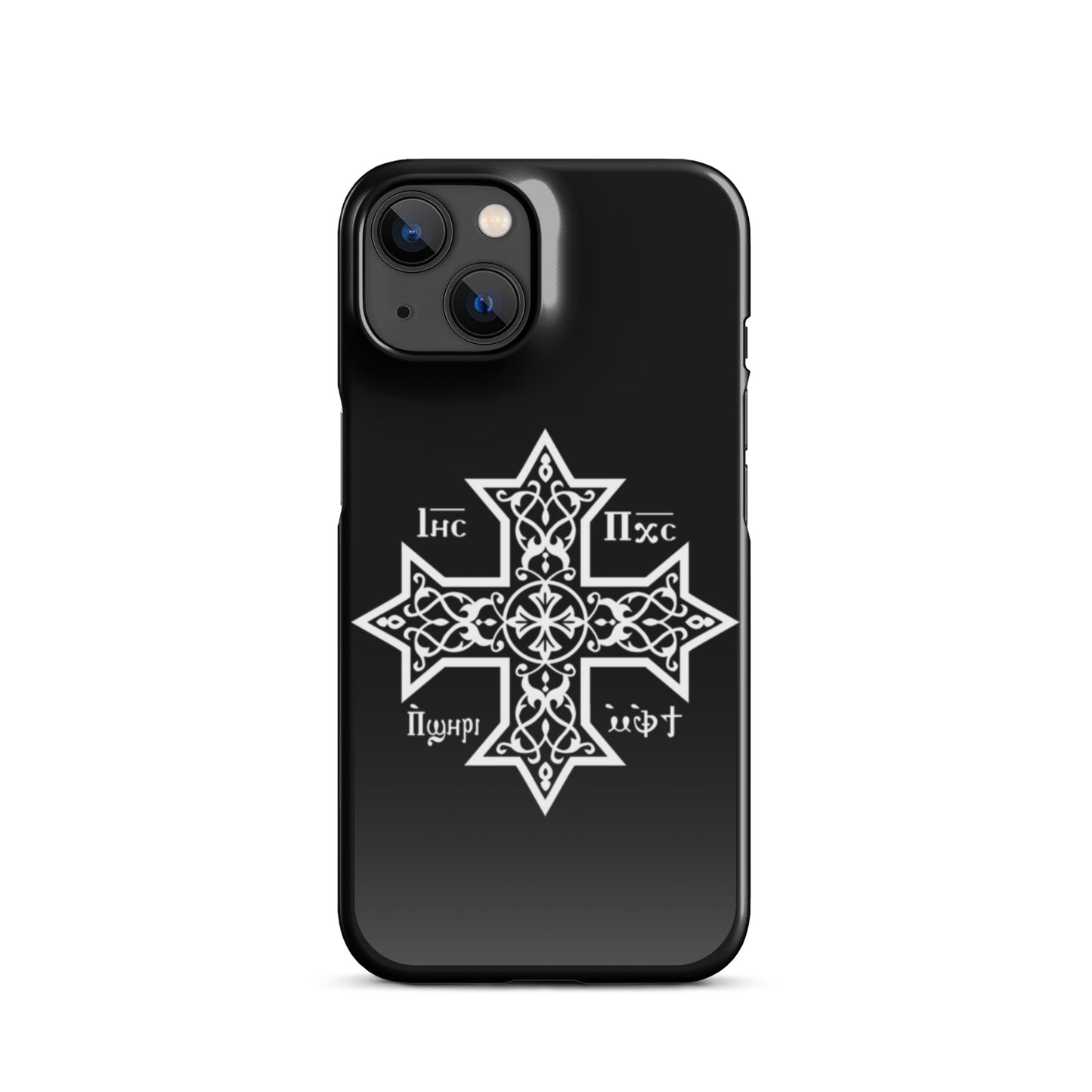 Snap case for iPhone® - Coptic Cross (Black)