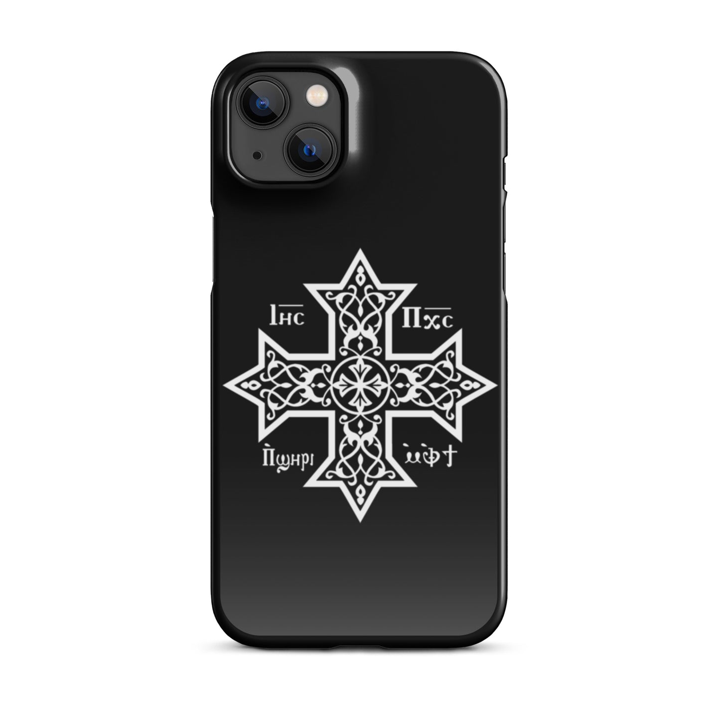 Snap case for iPhone® - Coptic Cross (Black)