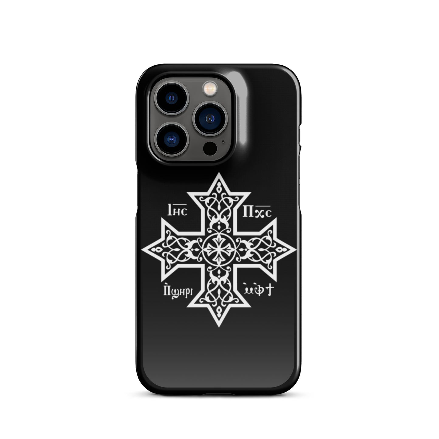 Snap case for iPhone® - Coptic Cross (Black)