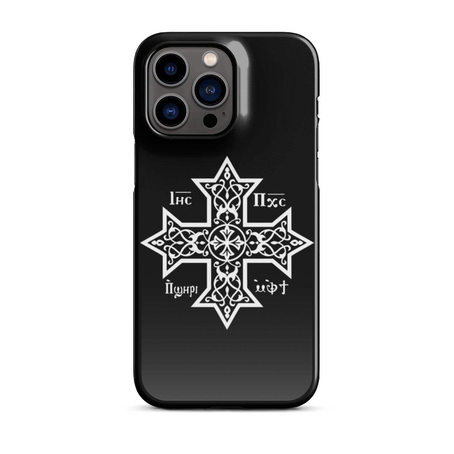 Snap case for iPhone® - Coptic Cross (Black)