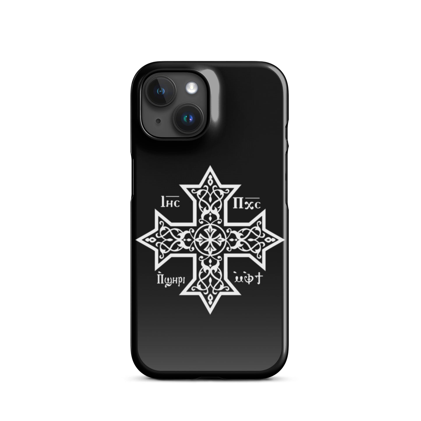 Snap case for iPhone® - Coptic Cross (Black)