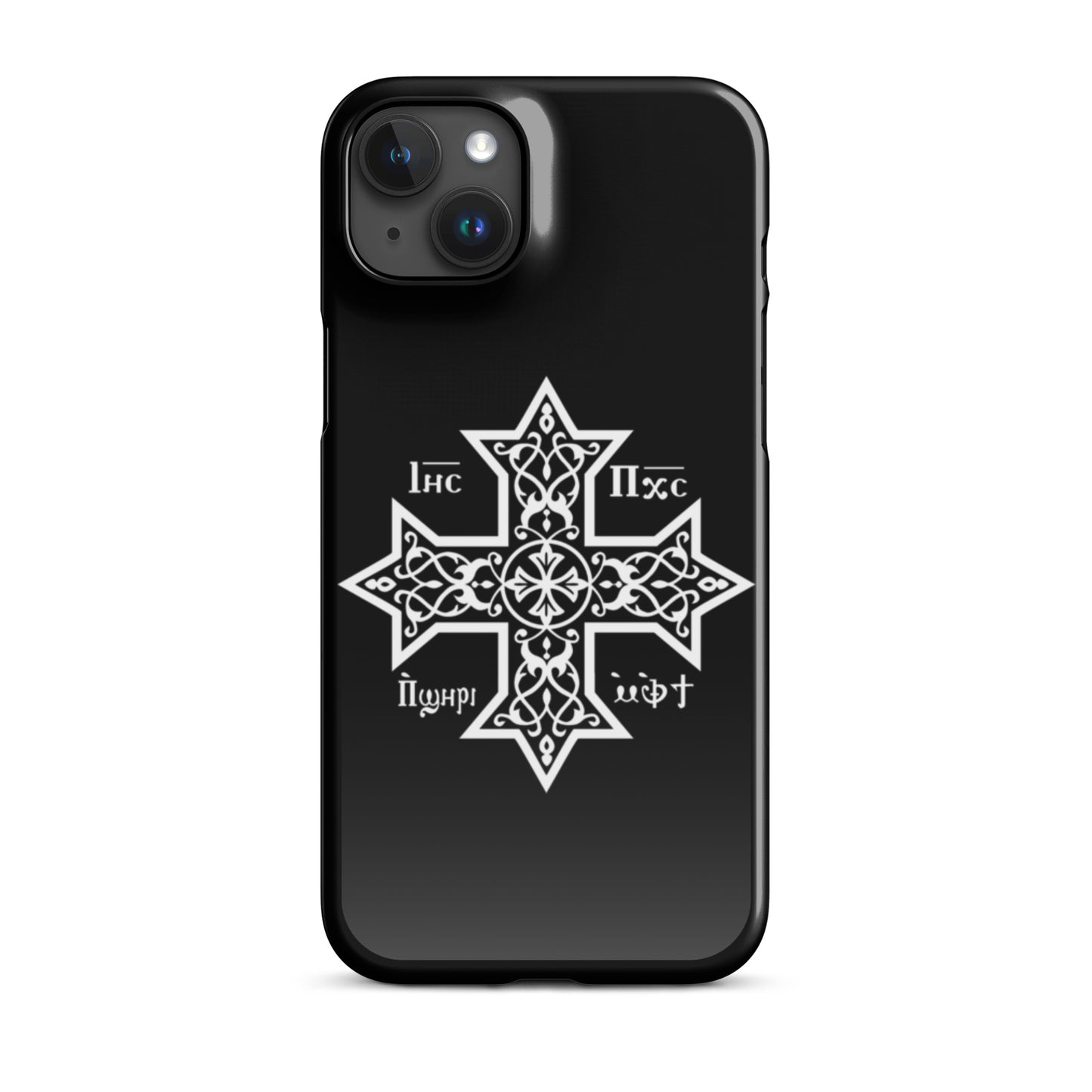 Snap case for iPhone® - Coptic Cross (Black)