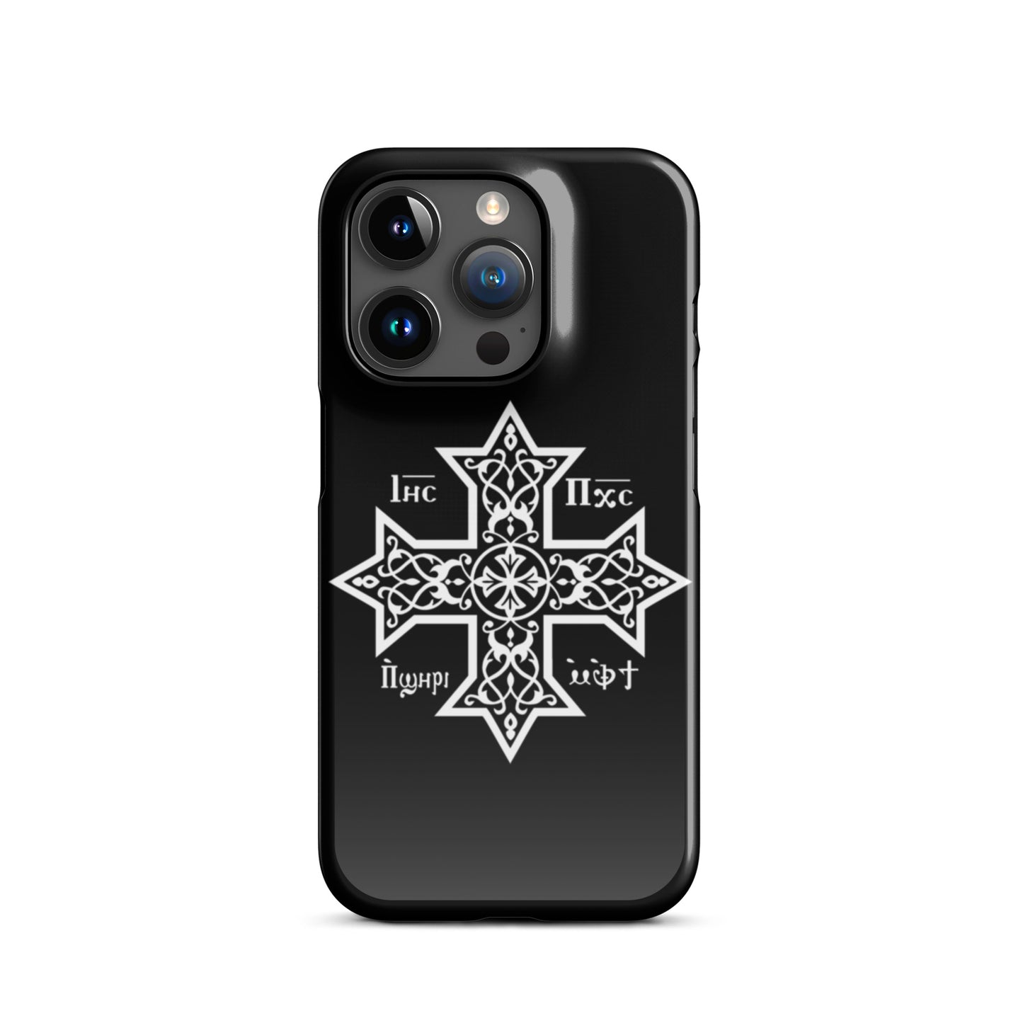 Snap case for iPhone® - Coptic Cross (Black)