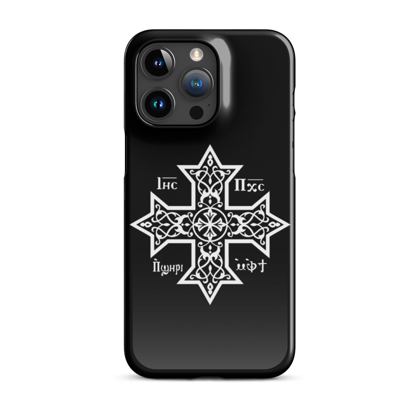 Snap case for iPhone® - Coptic Cross (Black)