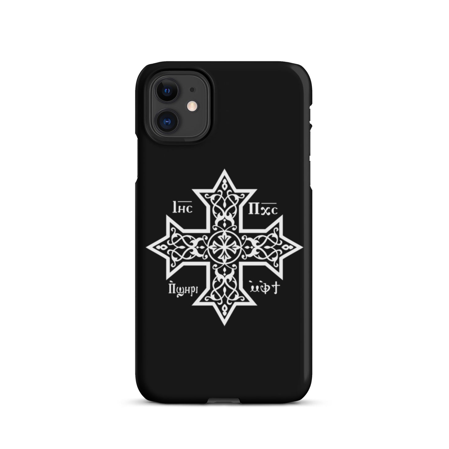 Snap case for iPhone® - Coptic Cross (Black)