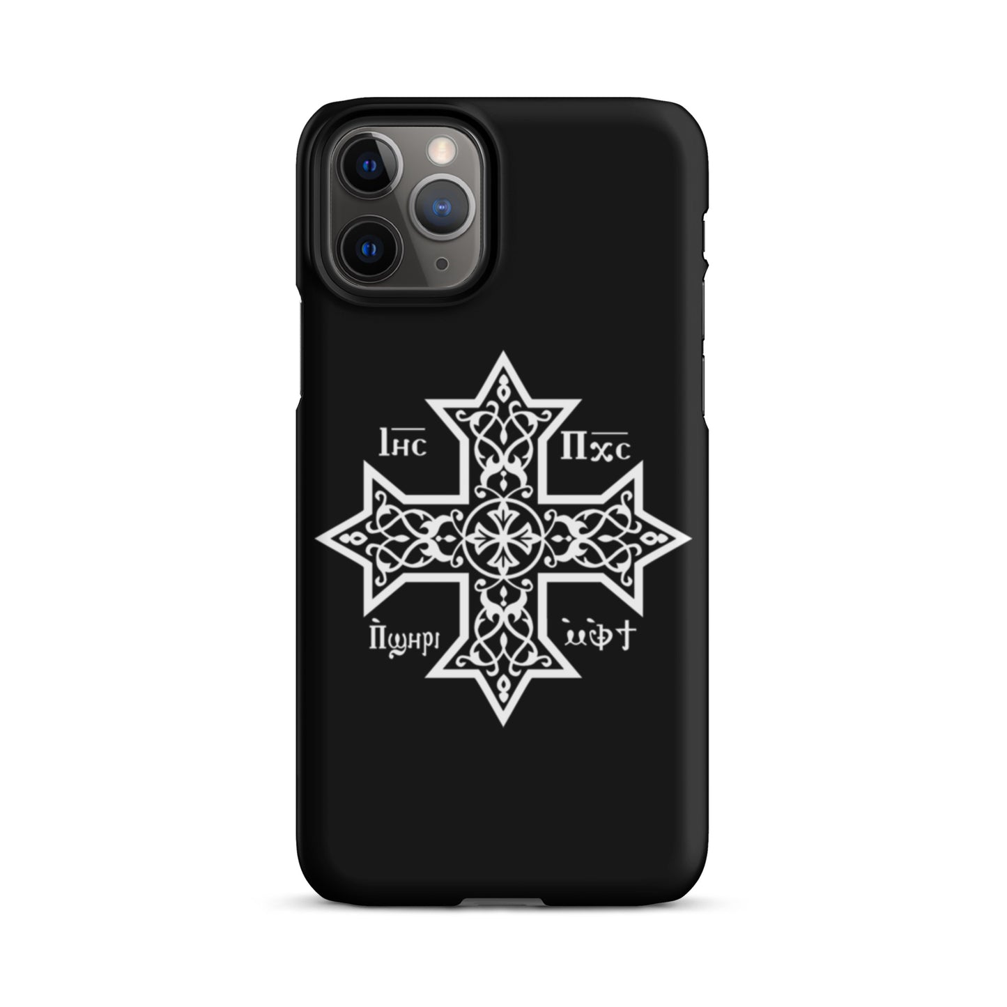 Snap case for iPhone® - Coptic Cross (Black)