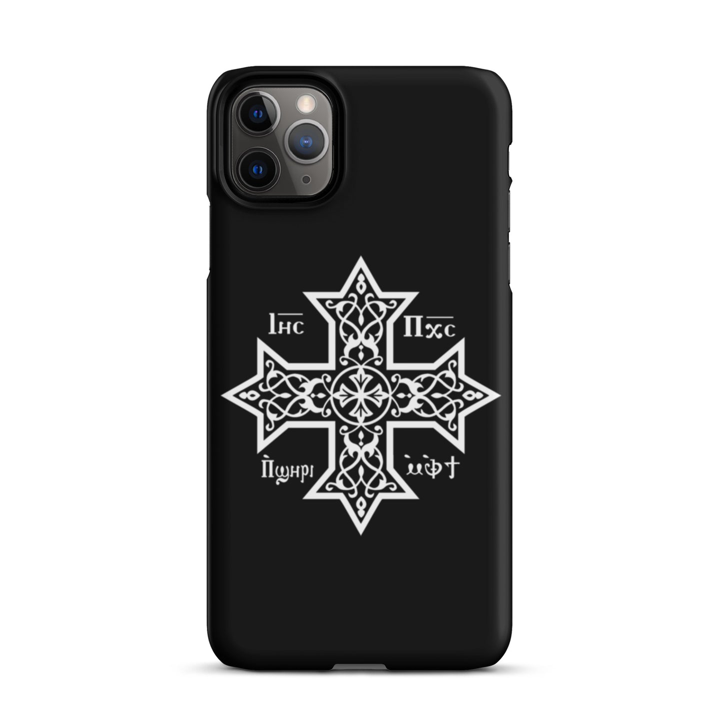 Snap case for iPhone® - Coptic Cross (Black)