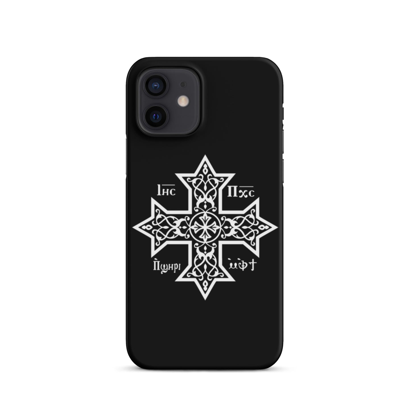 Snap case for iPhone® - Coptic Cross (Black)