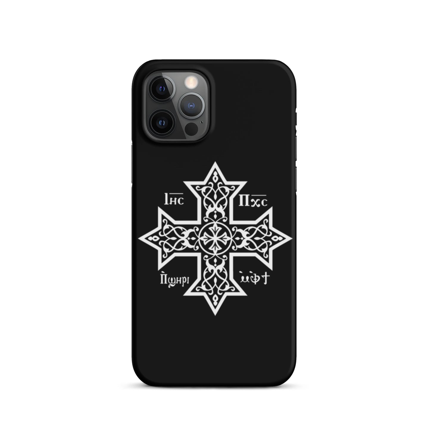 Snap case for iPhone® - Coptic Cross (Black)