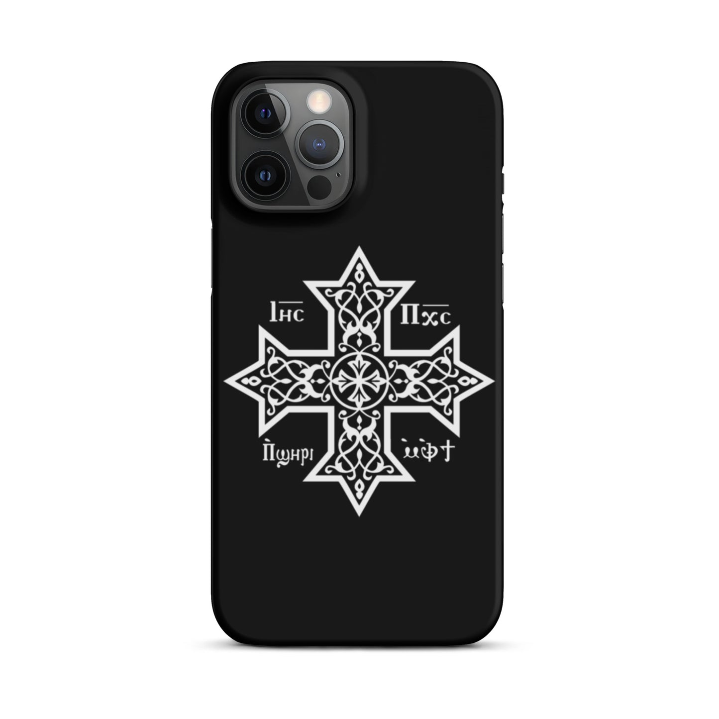 Snap case for iPhone® - Coptic Cross (Black)