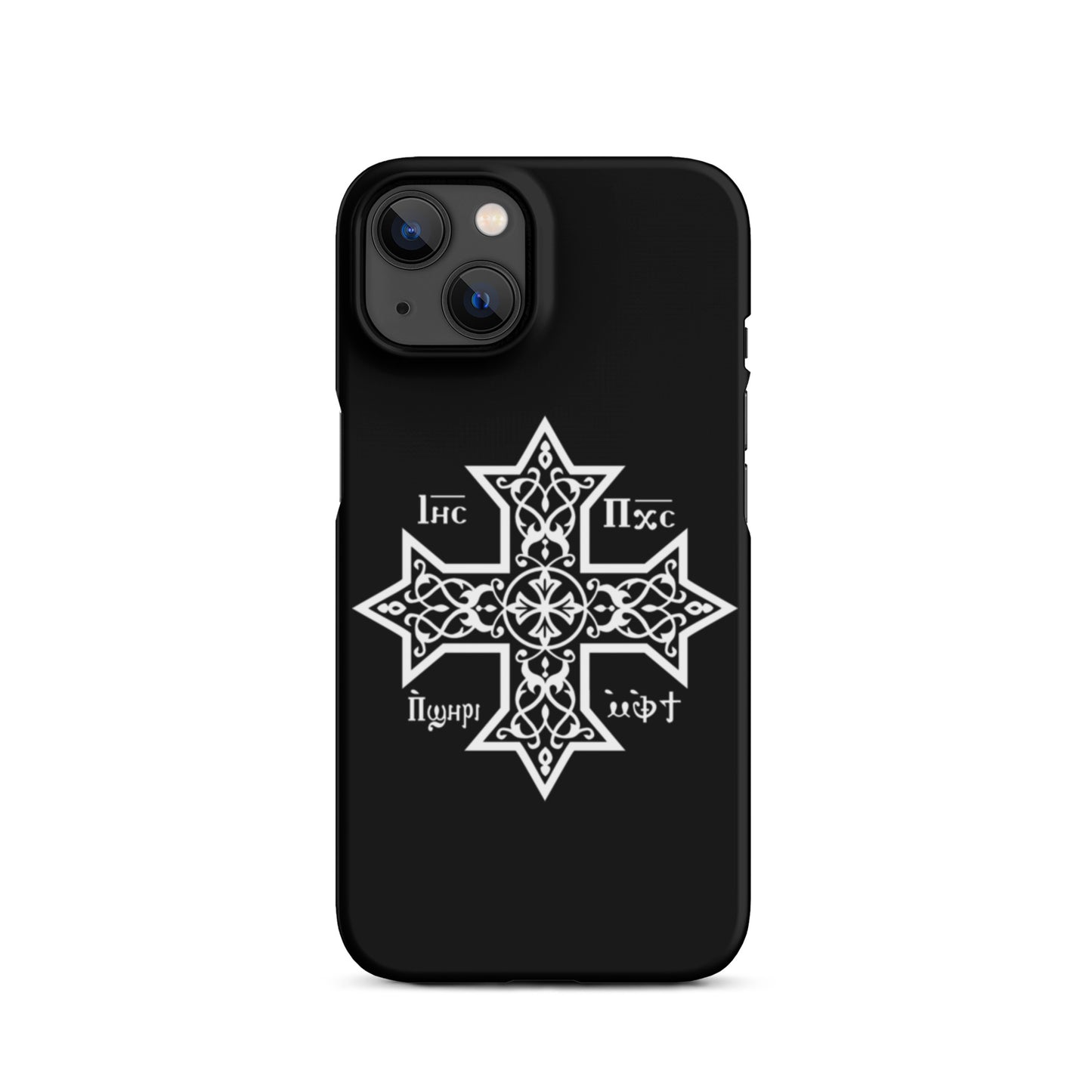 Snap case for iPhone® - Coptic Cross (Black)