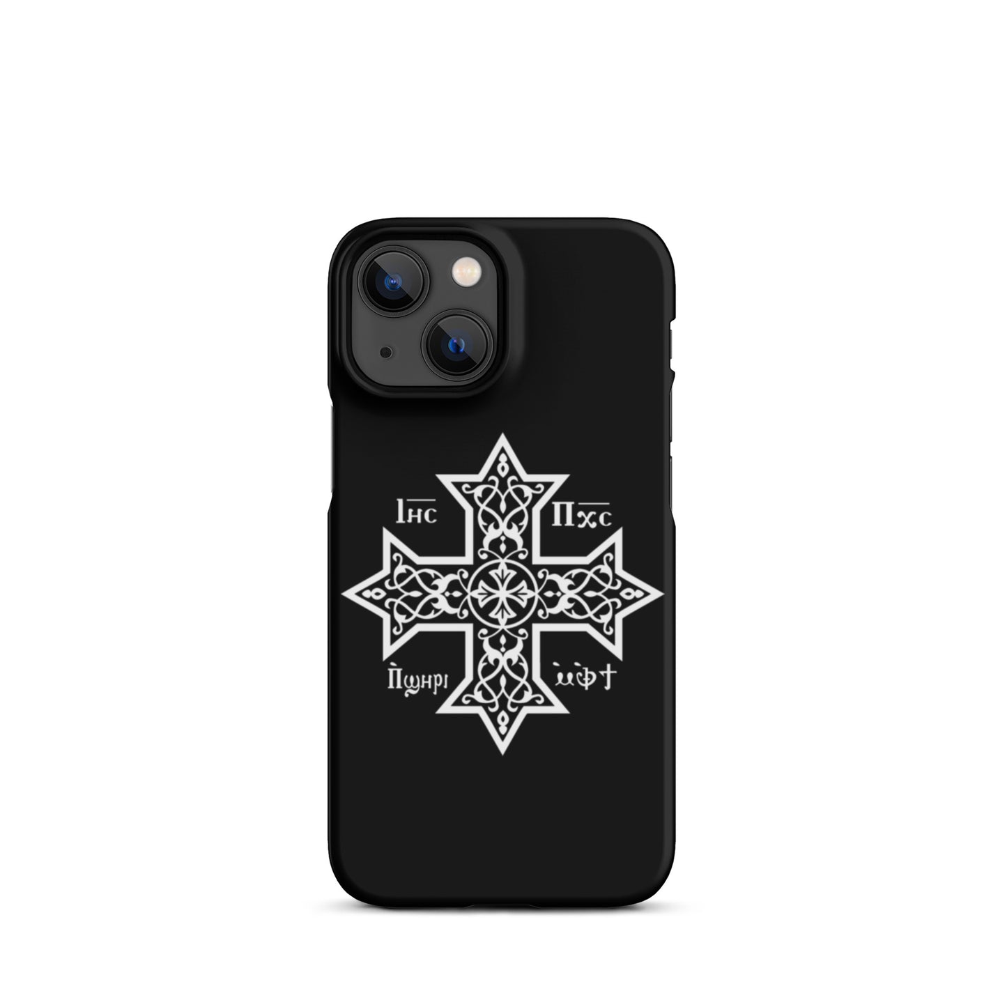 Snap case for iPhone® - Coptic Cross (Black)