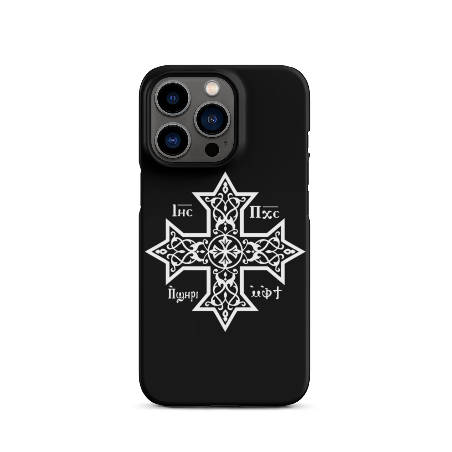 Snap case for iPhone® - Coptic Cross (Black)