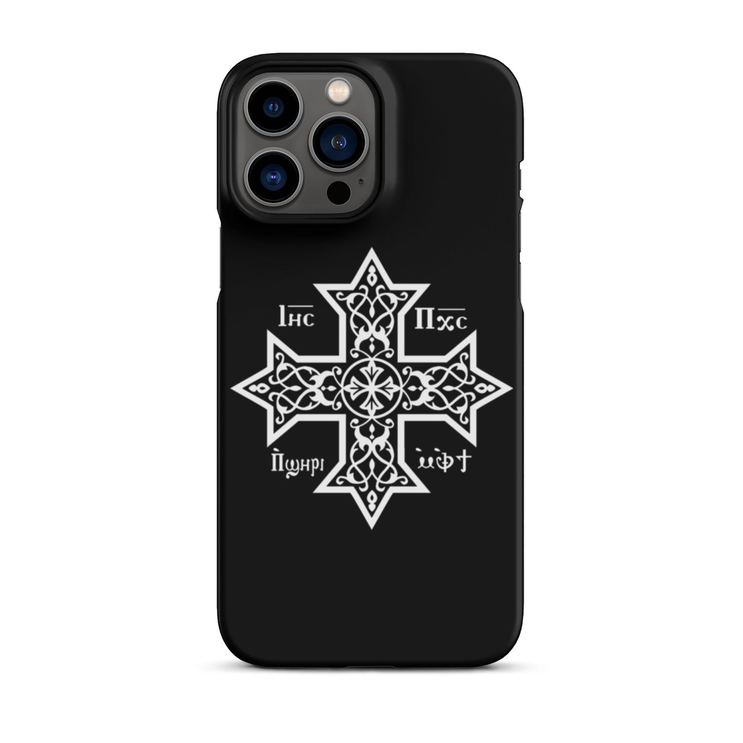 Snap case for iPhone® - Coptic Cross (Black)