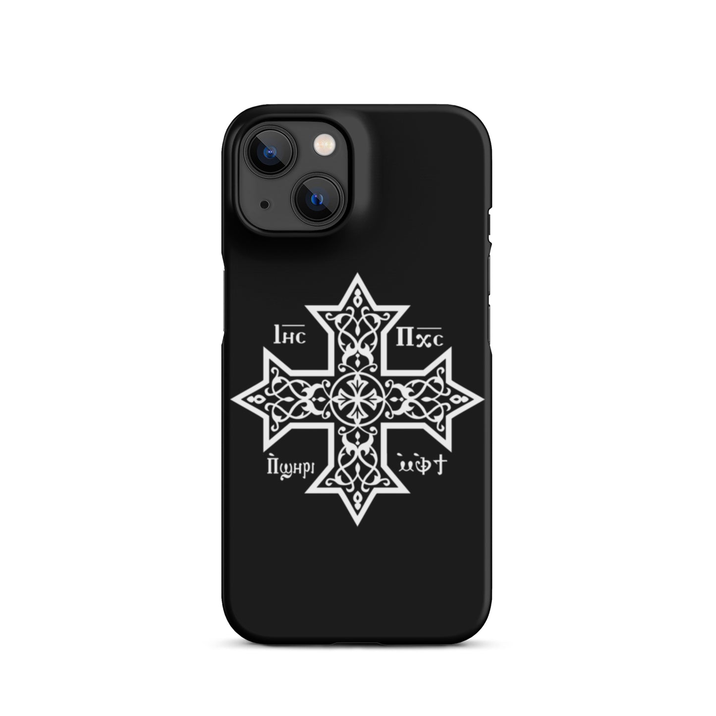 Snap case for iPhone® - Coptic Cross (Black)