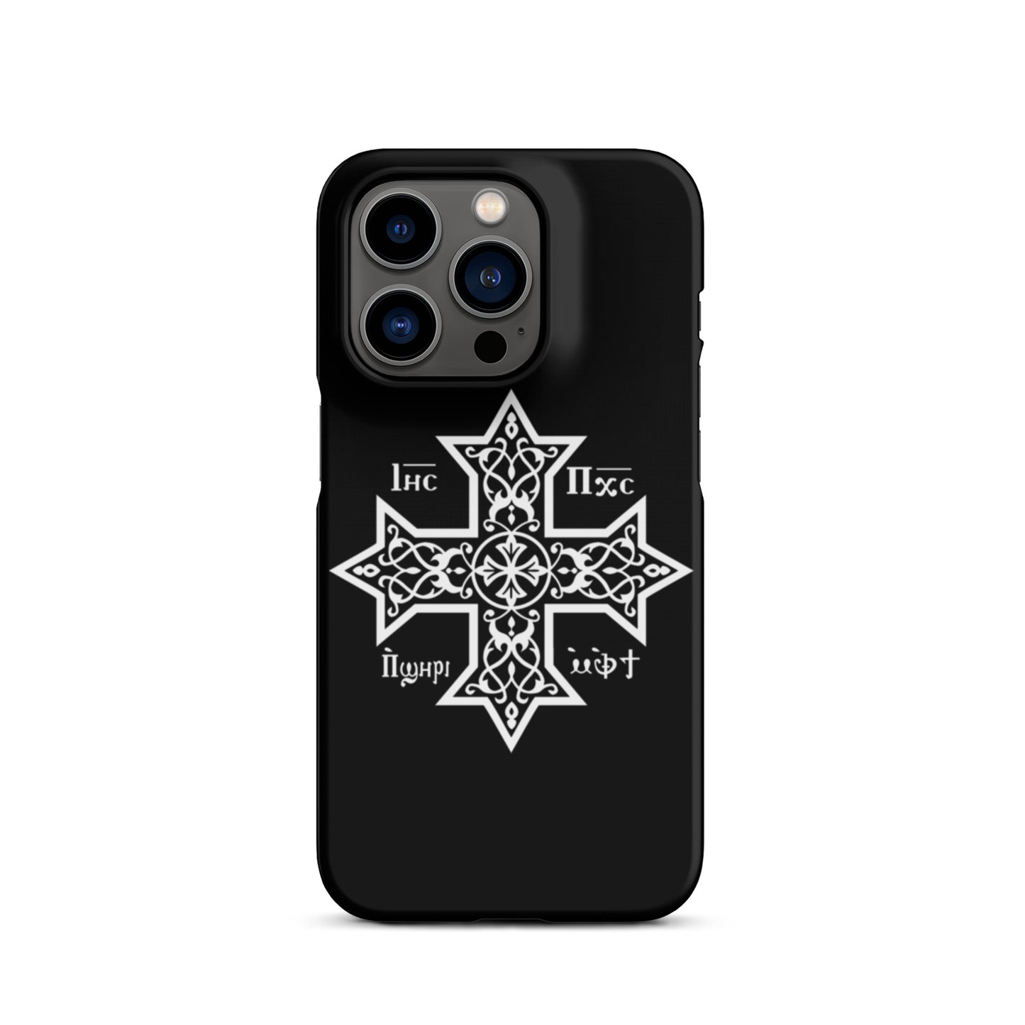 Snap case for iPhone® - Coptic Cross (Black)