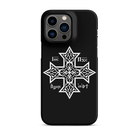 Snap case for iPhone® - Coptic Cross (Black)