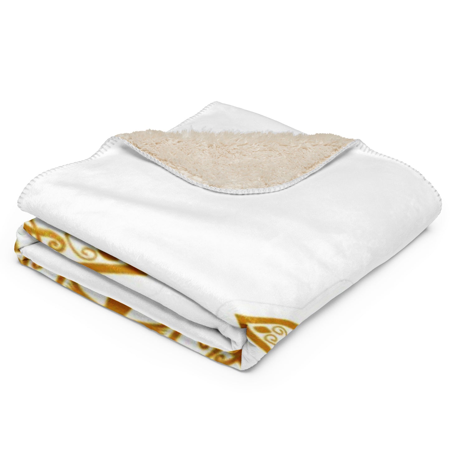 Sherpa blanket - Golden Coptic Cross