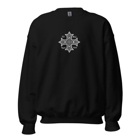 Embroidered Unisex Sweatshirt - Coptic Cross