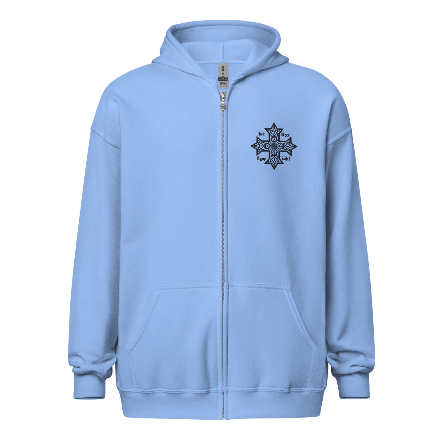 Embroidered Unisex Heavy Blend Zip Hoodie - Coptic Cross